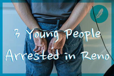 Midsection of man with handcuffs standing against van